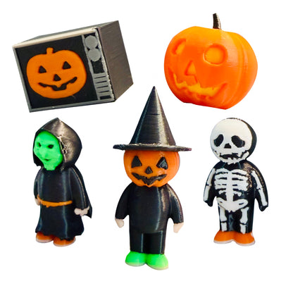 Halloween Trick Or Treaters (5 Pack) 3D Print Small Figures