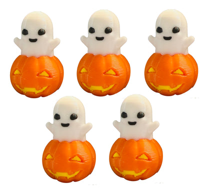 Pumpkin Ghost (5 Pack) 3D Print Small Figure