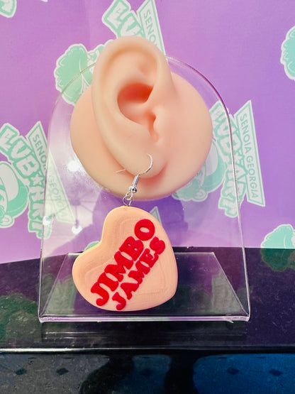Marcus Worm Conversation Heart Earrings 3D Printed