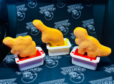 3D Printed Dino Nuggets With Sauce Base