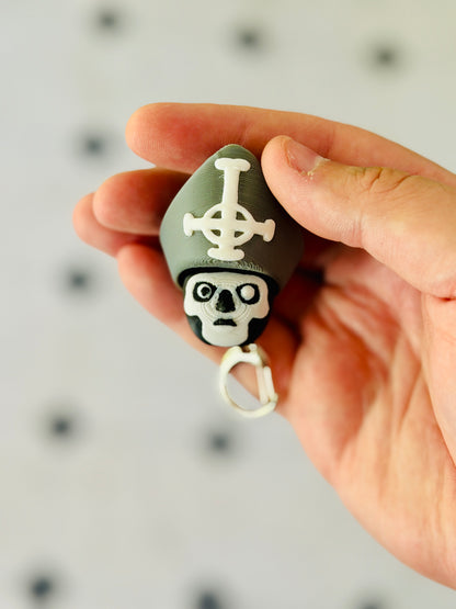 Evil Pope Fidget Clicker Keychain 3D Print