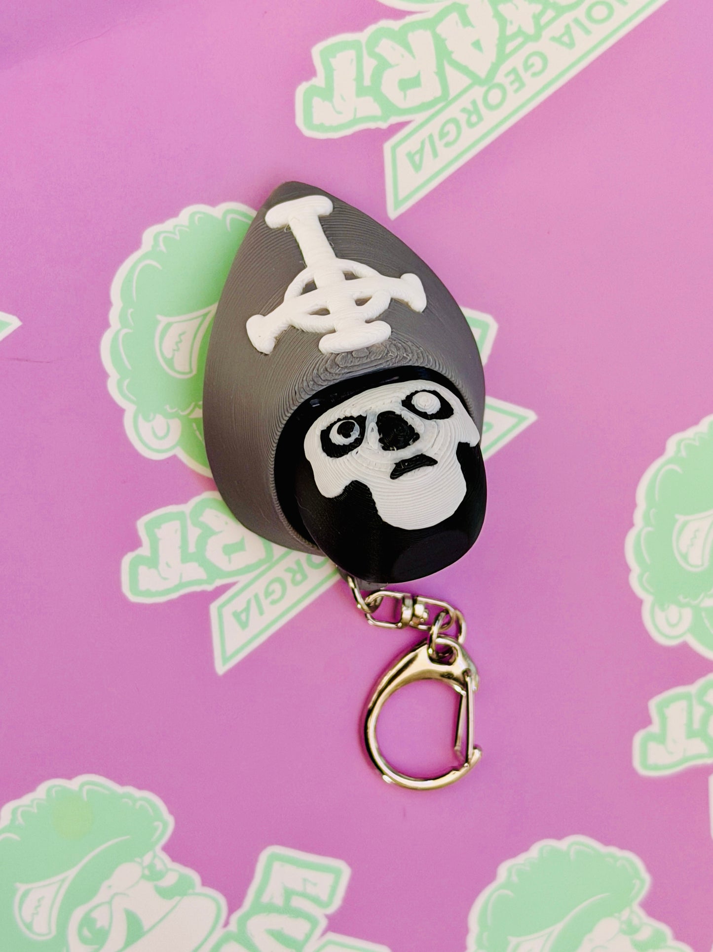 Evil Pope Fidget Clicker Keychain 3D Print
