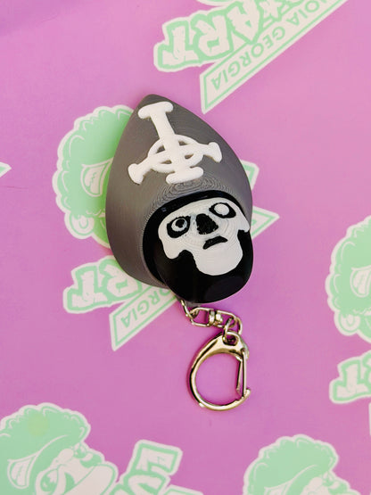 Evil Pope Fidget Clicker Keychain 3D Print