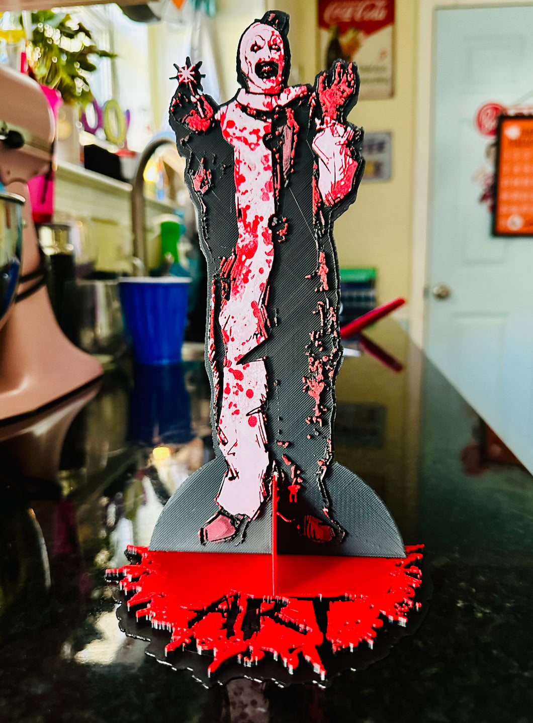 Horror Clown 3D Painting Display Two Piece