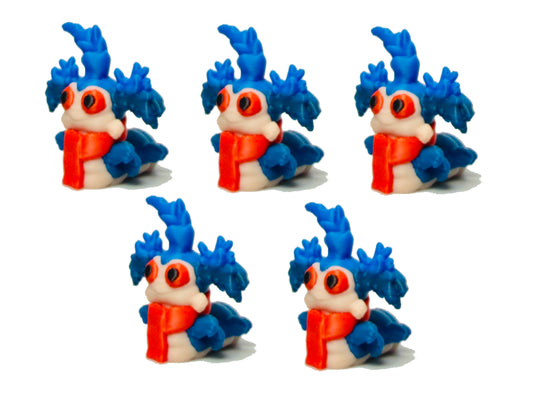 Tiny Worm (5 Pack) 3D Print Small Figure