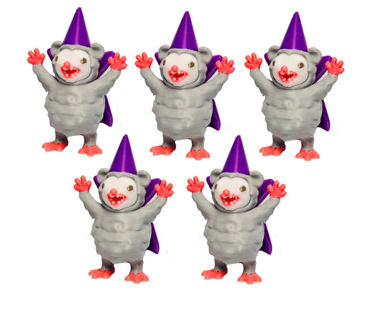Tiny Opossum Wizard (5 Pack) 3D Print Small Figure