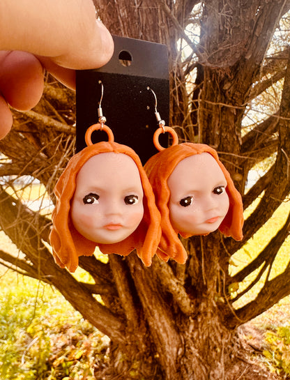 Vampire Toddler 3D Print Earrings
