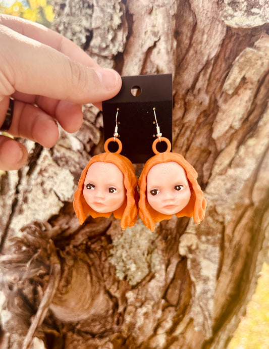 Vampire Toddler 3D Print Earrings