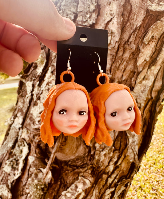 Vampire Toddler 3D Print Earrings