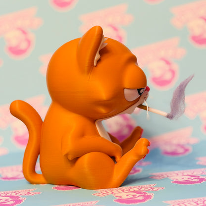 Smoking Cat 3D Print