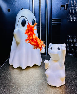 Happy Afterlife Ghost With Cat 3D Print Statue