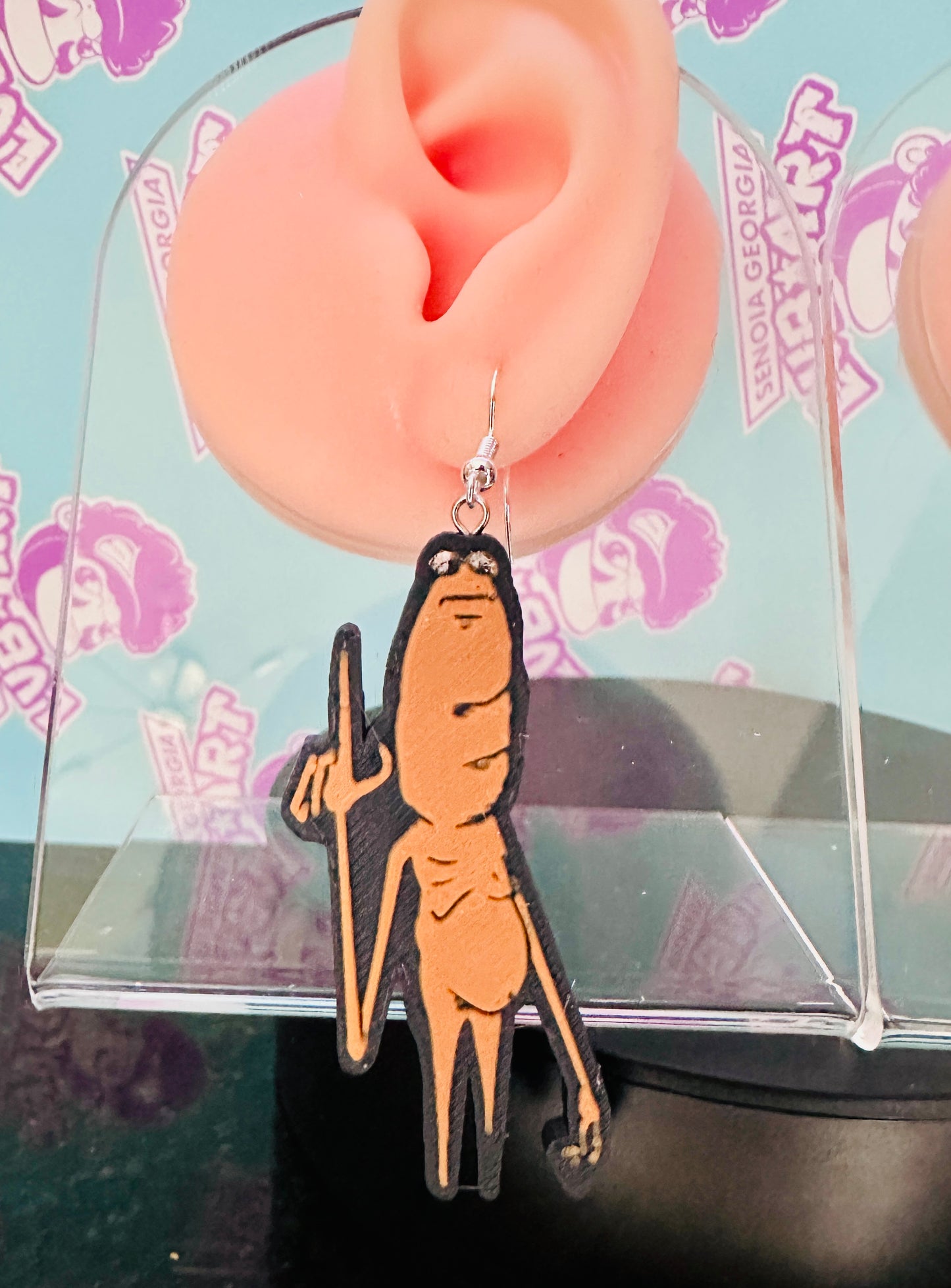 Marcus Worm 3D Print Earrings