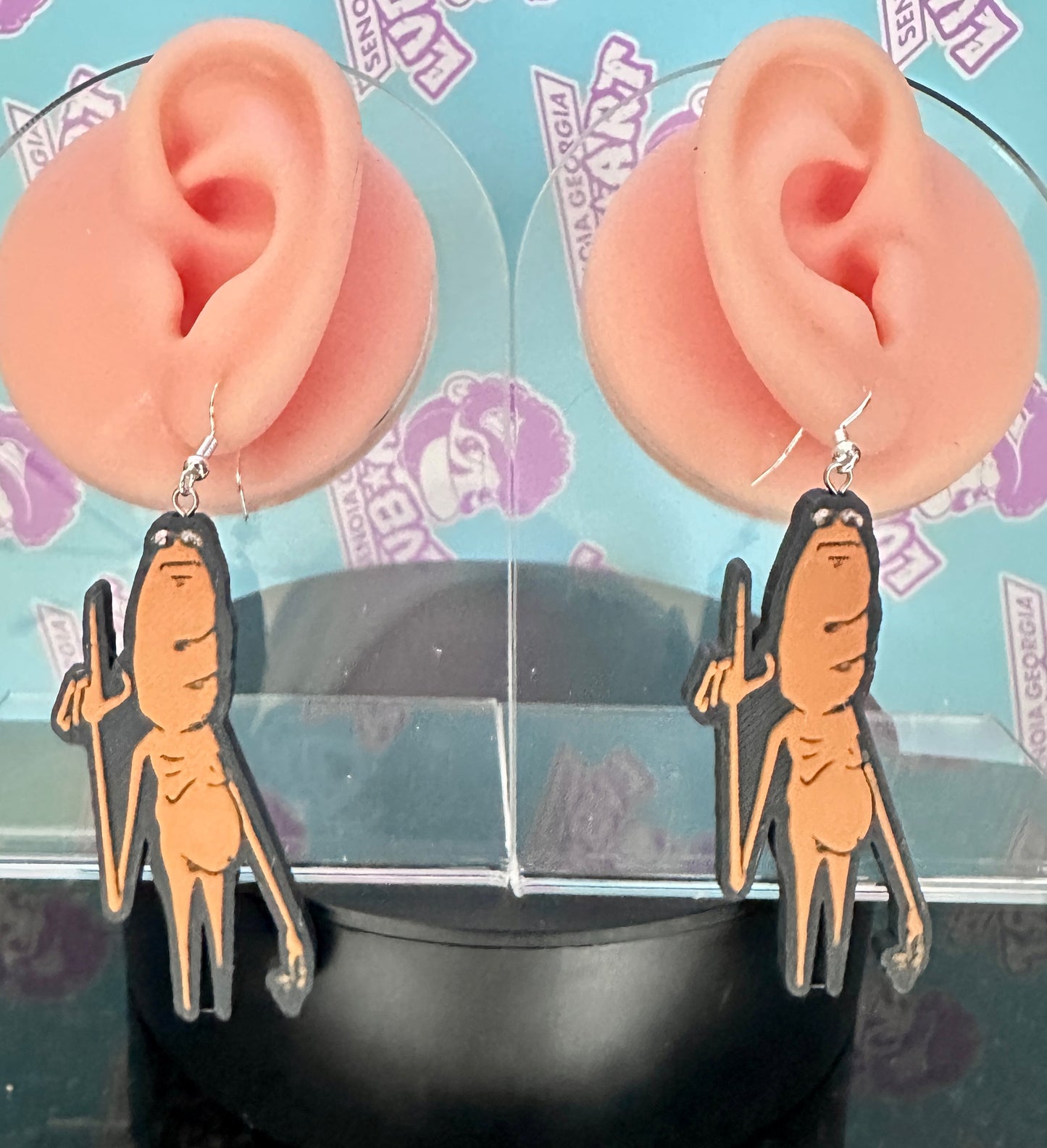 Marcus Worm 3D Print Earrings