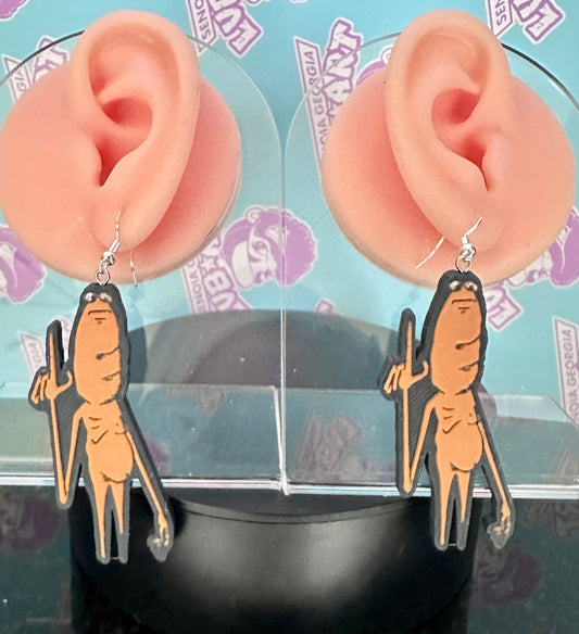 Marcus Worm 3D Print Earrings