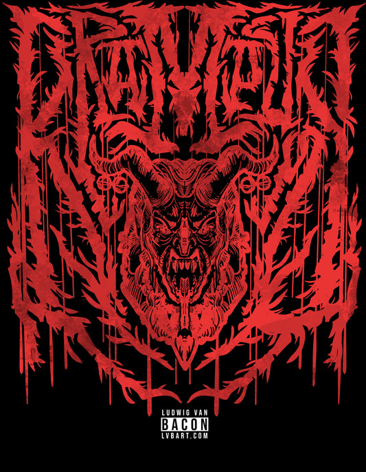 Krampus Metal Fine Art Print