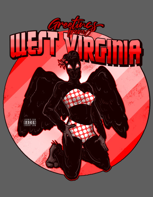 Cryptid Pinup: West Virginia Fine Art Print