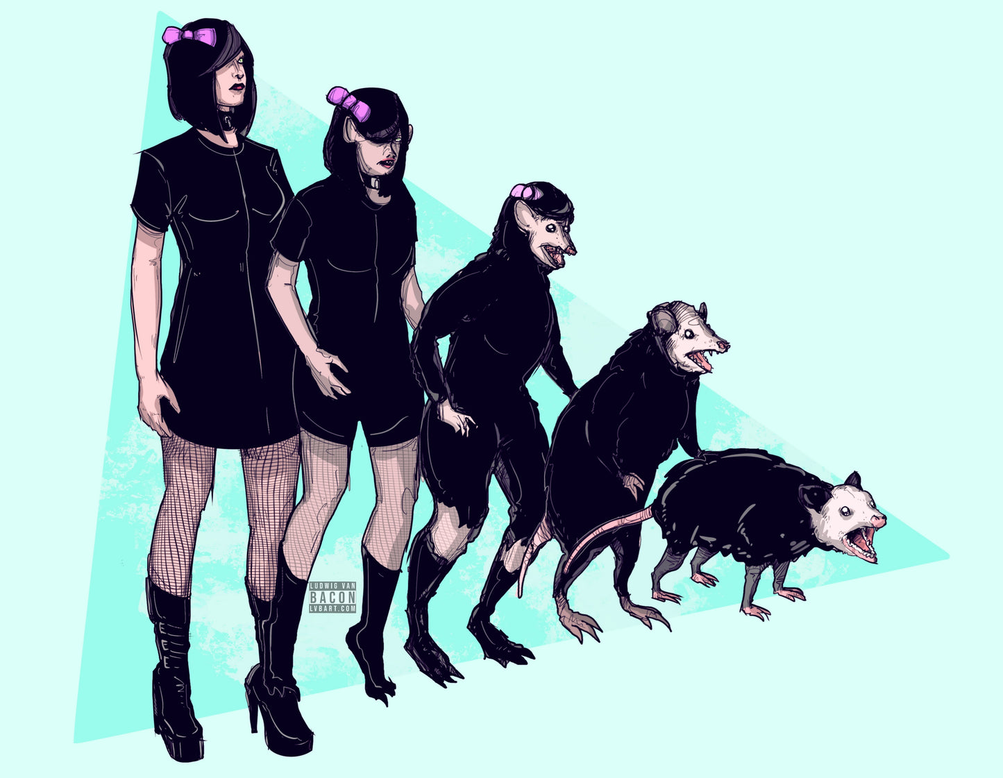 Opossum Girl Fine Art Print