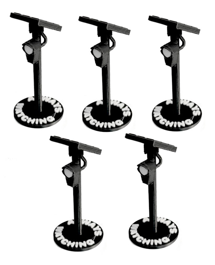 Mini Flock 'Always Watching' Cameras (5 Pack) 3D Print Small Figure