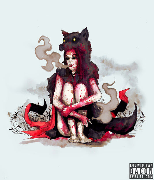 Big Bad Riding Hood Fine Art Print