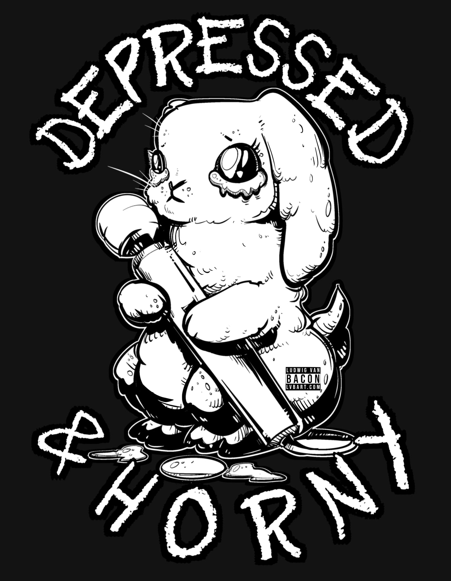 Depressed Bunny Fine Art Print