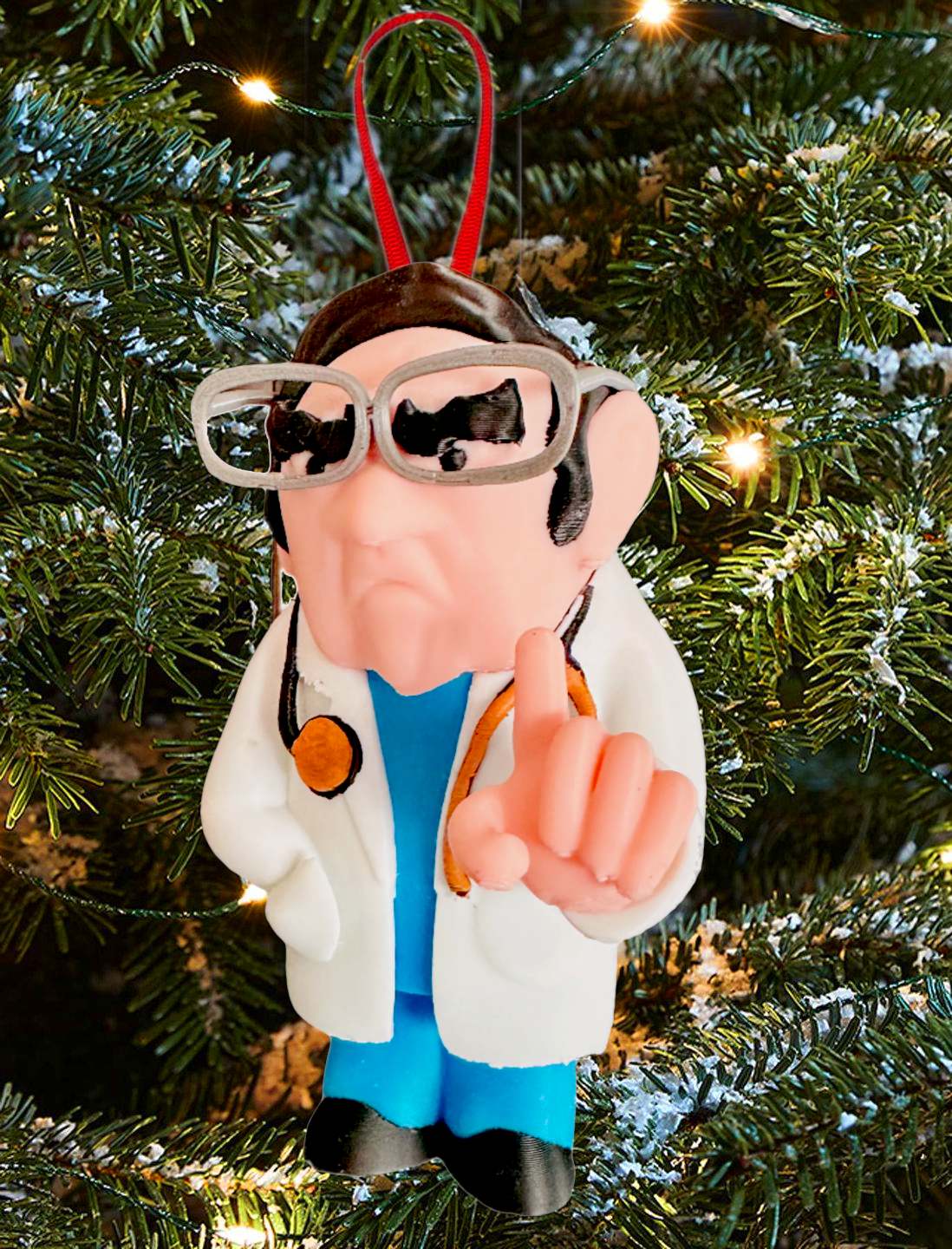 Doctor Shamer 3D Print Christmas Tree Ornament