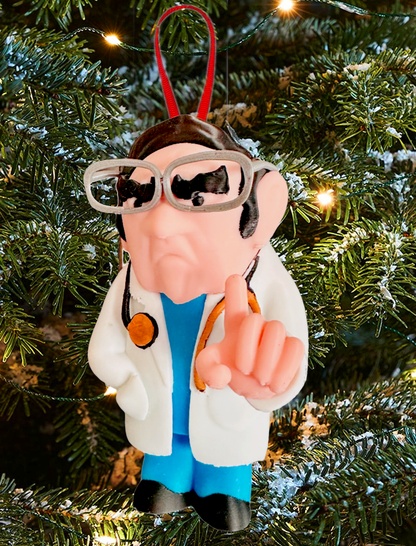 Doctor Shamer 3D Print Christmas Tree Ornament