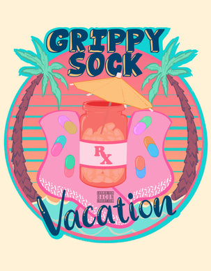 Grippy Sock Vacation Fine Art Print