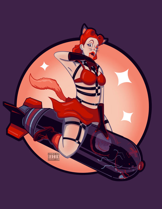 Pussycat Pinup Fine Art Print