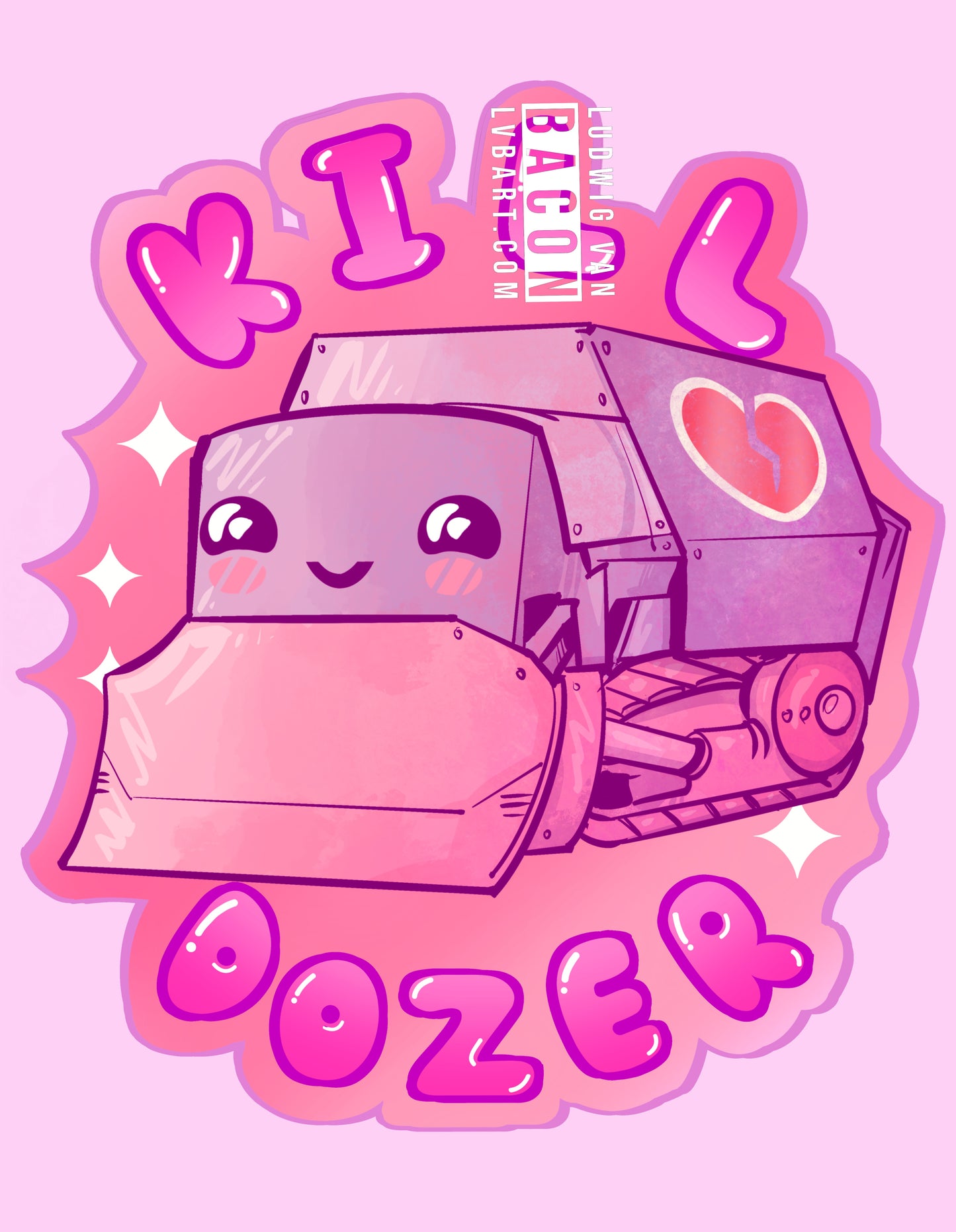 Kawaii Dozer Fine Art Print