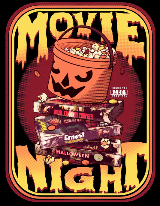Retro Movie Night Fine Art Print
