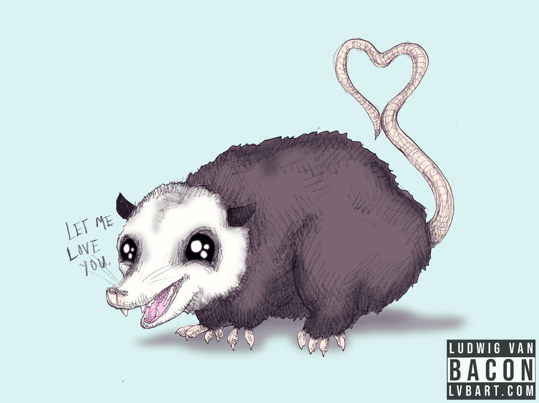Love Opossum Fine Art Print