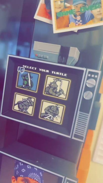 Retro TV Turtle Game With Sound 3D Print Fridge Magnet
