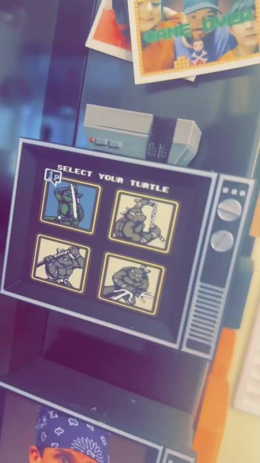 Retro TV Turtle Game With Sound 3D Print Fridge Magnet