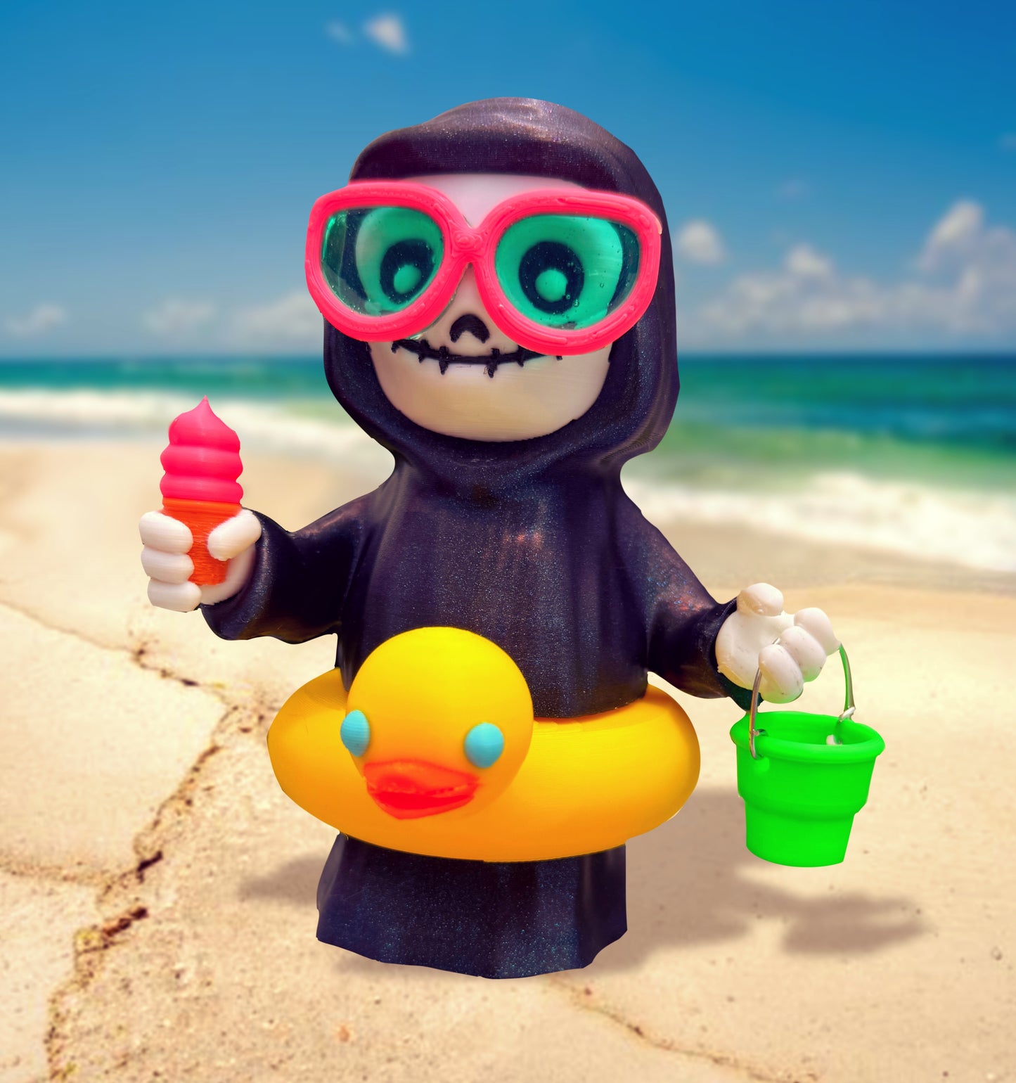 Summerween Vacation Reaper 3D Printed Figure