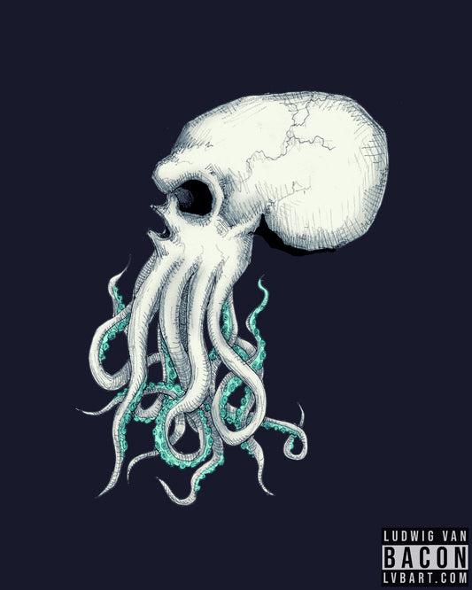 Skull Of Cthulhu Fine Art Print