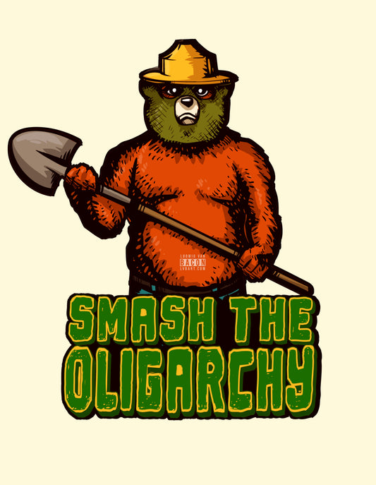 Smash The Oligarchy Bear Fine Art Print