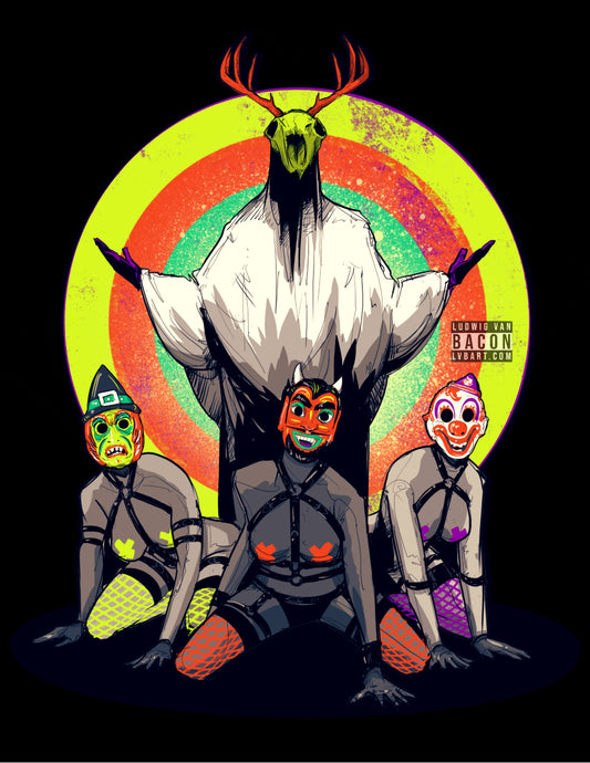 Deer Daddy Series 12: Halloween Daddy Fine Art Print