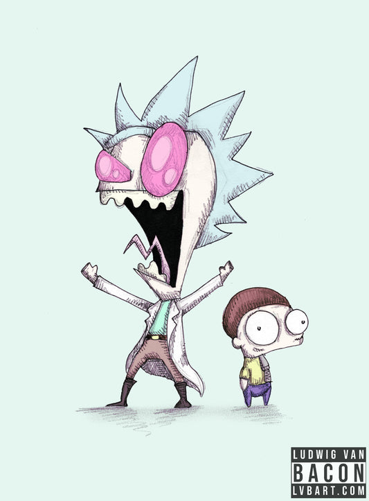 Zim & Morty Fine Art Print
