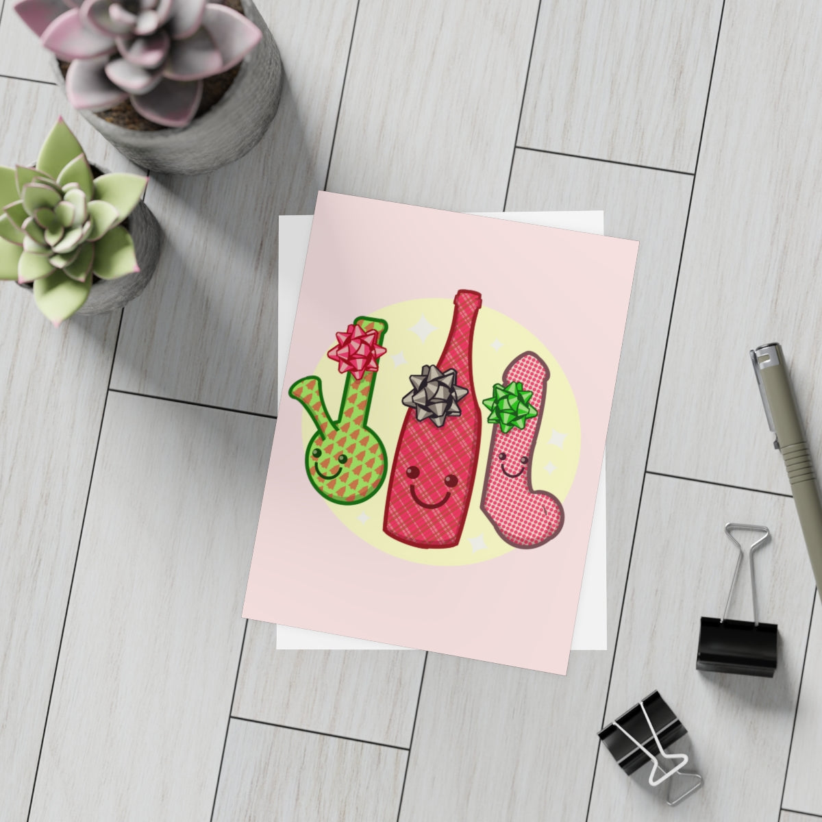 Grown Up Christmas List Greeting Card Bundles (10, 30, 50 pcs)
