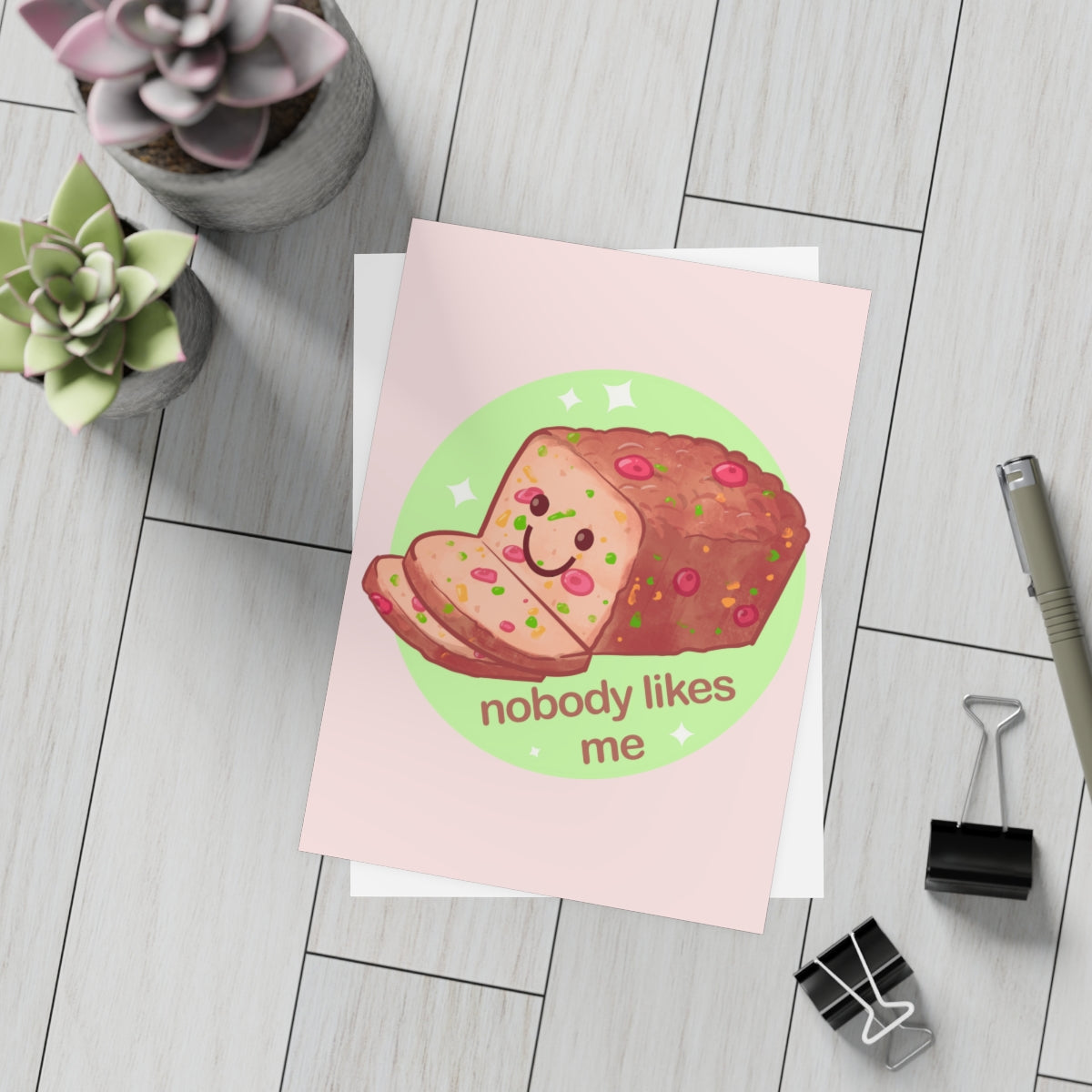 Fruitcake Greeting Card Bundles (10, 30, 50 pcs)