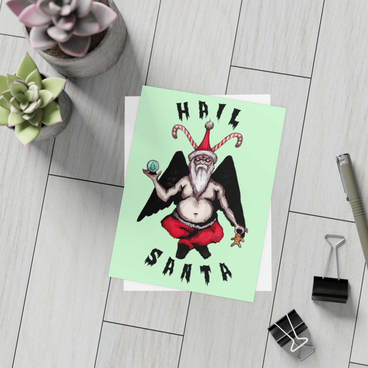 Hail Santa Greeting Card Bundles (10, 30, 50 pcs)