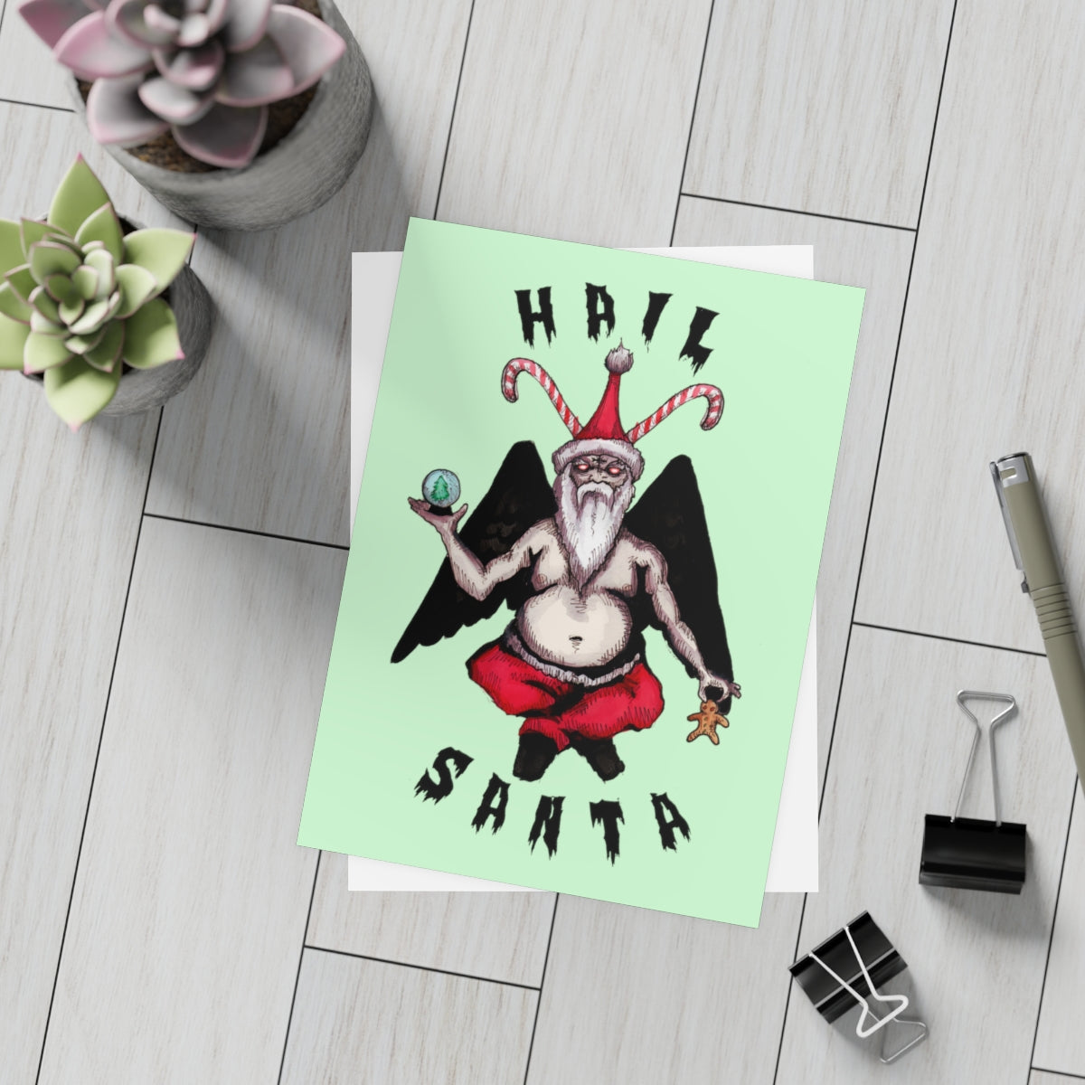 Hail Santa Greeting Card Bundles (10, 30, 50 pcs)