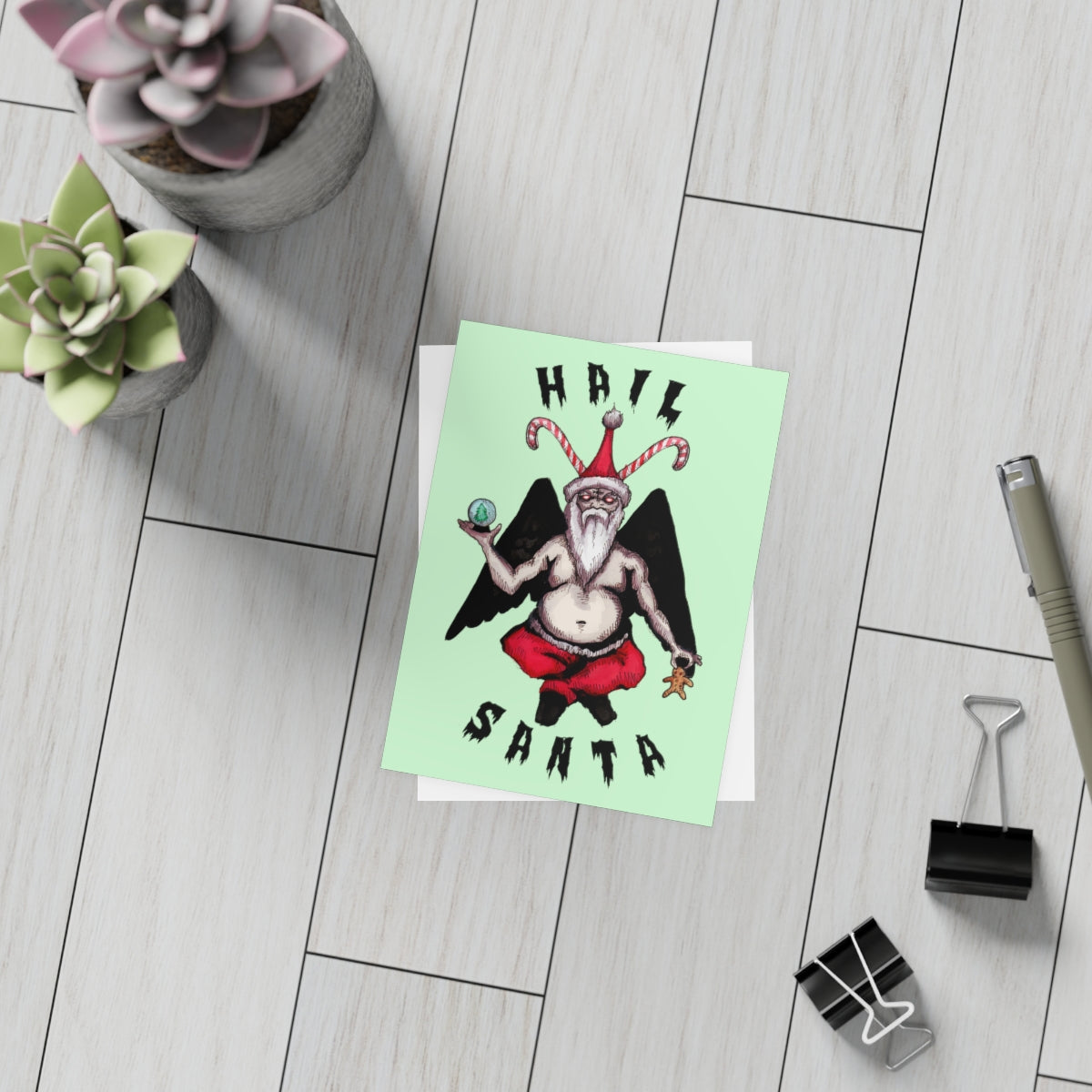 Hail Santa Greeting Card Bundles (10, 30, 50 pcs)
