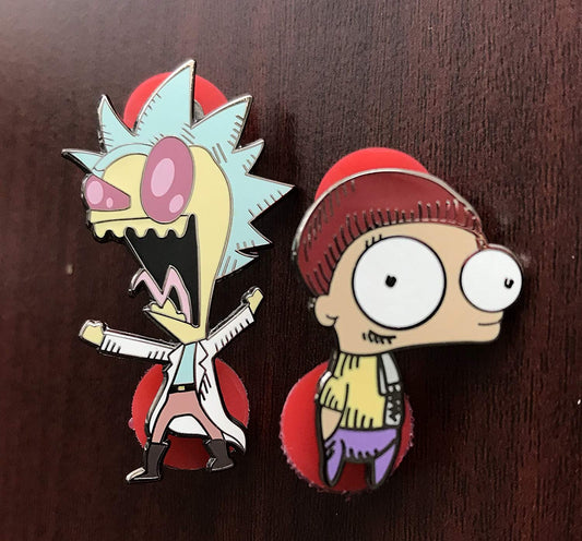 Zim & Morty double pack Enamel Pin