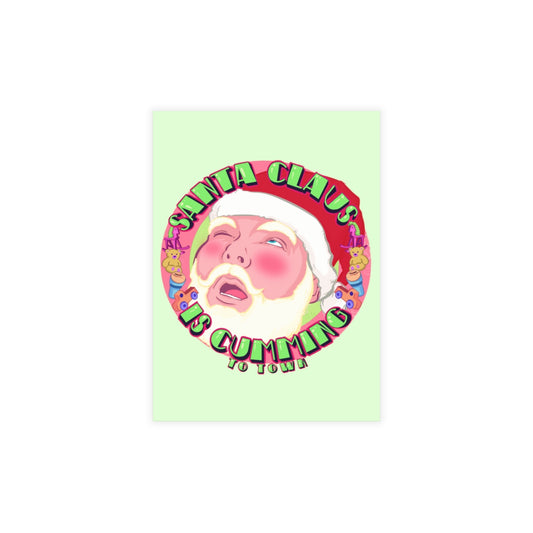 Santa Claus Is Cumming To Town Greeting Card Bundles (10, 30, 50 pcs)