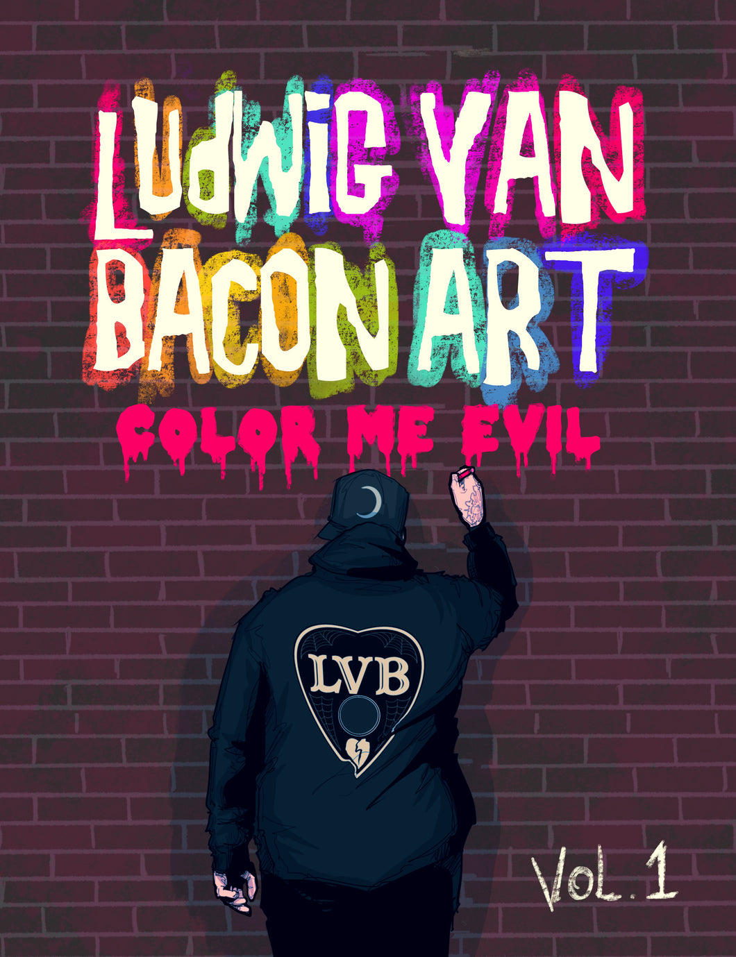 Digital Download: Ludwig Van Bacon Art Coloring Book -Vol 1, Color Me Evil