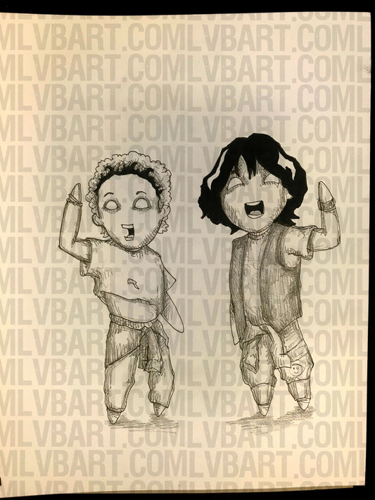Bill and Ted 9x12 ORIGINAL Artwork