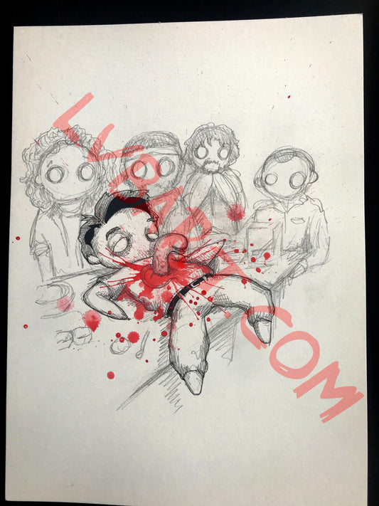 Chestbuster 11x15 ORIGINAL Artwork