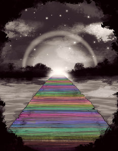 Custom Pet Rainbow Bridge Fine Art Print Commission