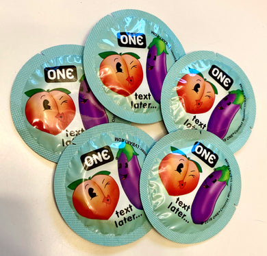5 Pack ONE Condoms LVB Art Wrapper Design